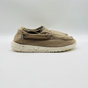 Hey Dude Womens 5 Wendy Brown Tan Loafer Lightweight Comfort Slip On Shoes